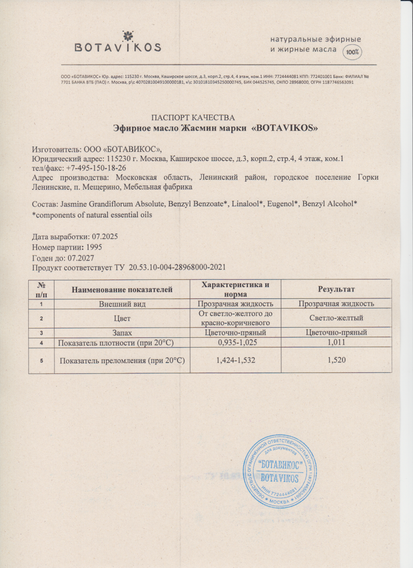 Паспорт №072025